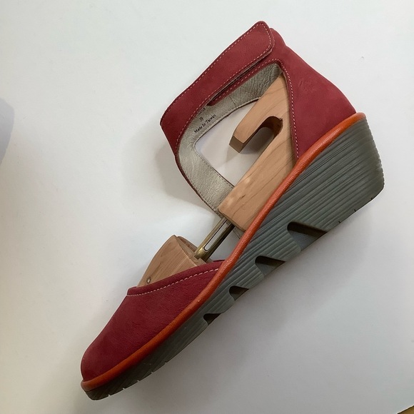 FLY LONDON Rust 'Piat' Platform Wedge Sandals Size 39 - Picture 4 of 13